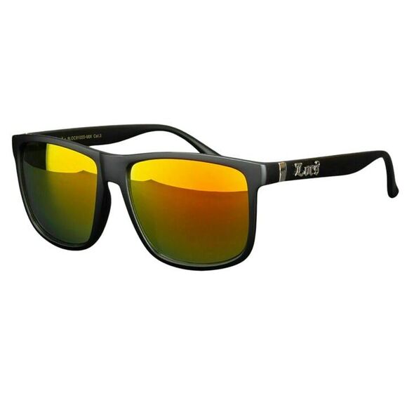 Locs Chicano Shades Gangster Glasses Gold Lens Flattop Cholo Black OG Sunglasses - Picture 1 of 3